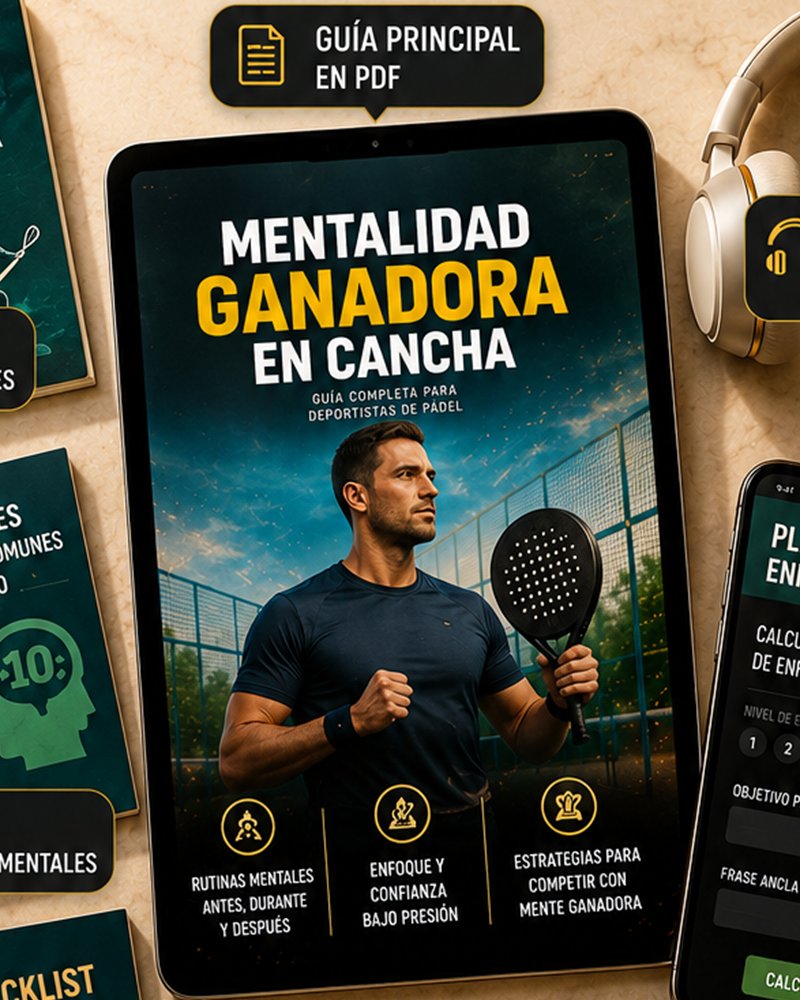 Guía principal Mentalidad Ganadora en Cancha en PDF, vista en una tablet